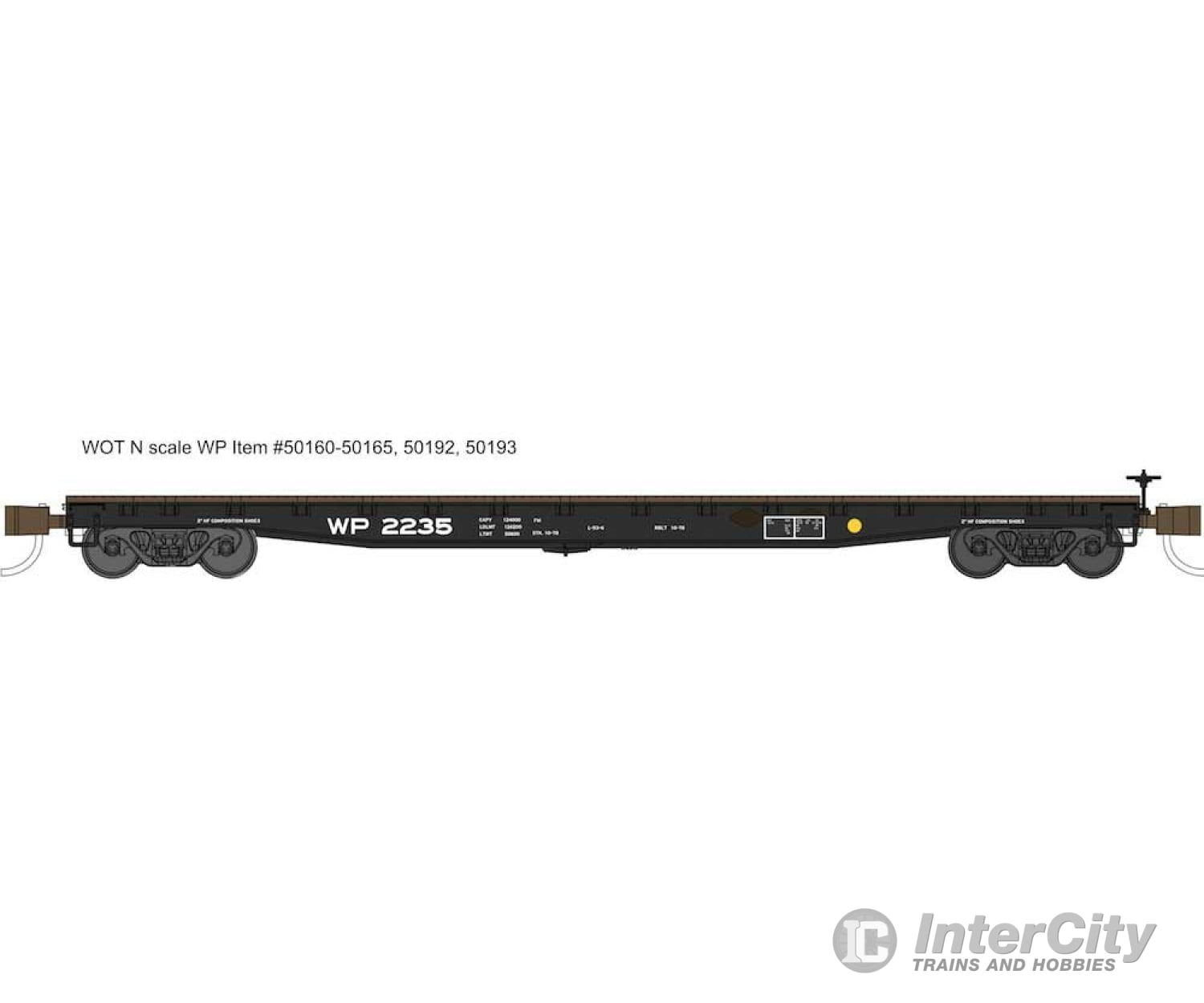 Wheels Of Time 50160 53-6 General Service Welded Fish Belly Flatcar - Ready To Run -- Western