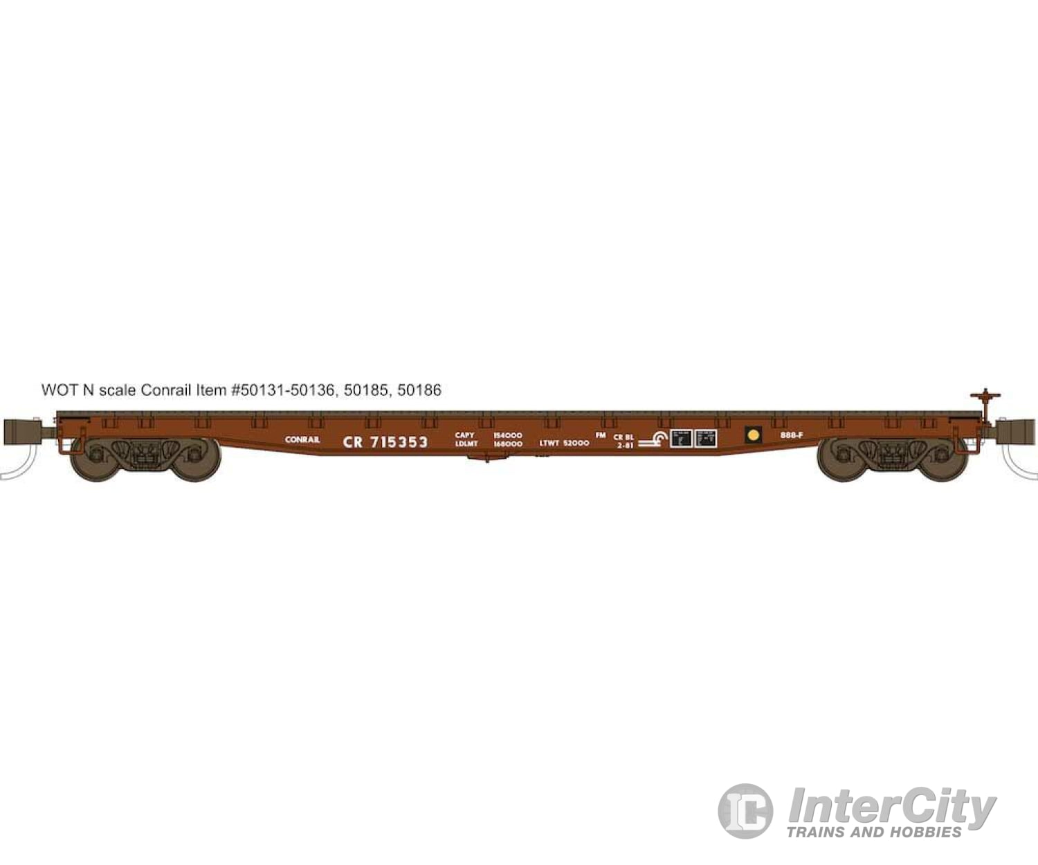 Wheels Of Time 50184 53-6 General Service Welded Fish Belly Flatcar - Ready To Run -- Canadian