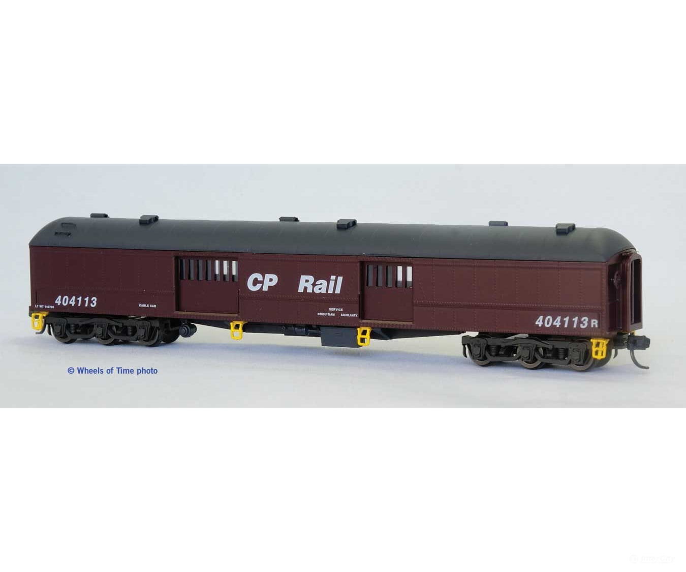 Wheels of Time N 250032 Class BE-73-D 70’ Baggage-Express w/Arched Roof 2-Pack - Canadian Pacific #404113 404910 (1