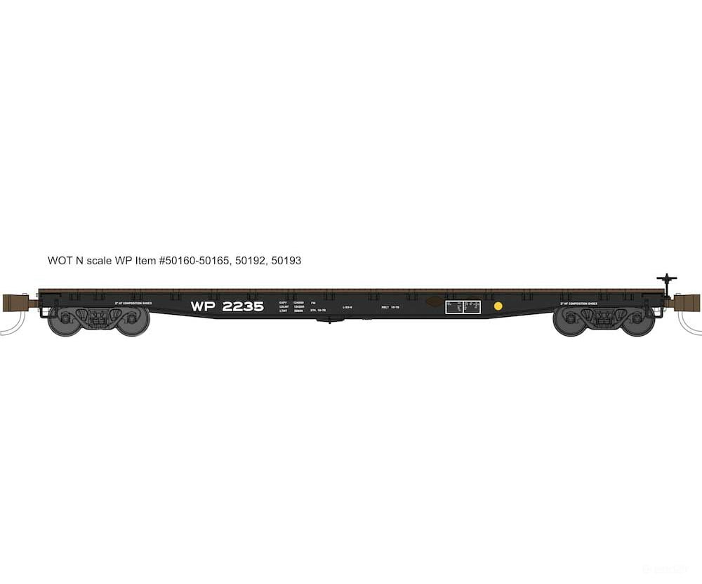 Wheels Of Time 50160 53-6 General Service Welded Fish Belly Flatcar - Ready To Run -- Western
