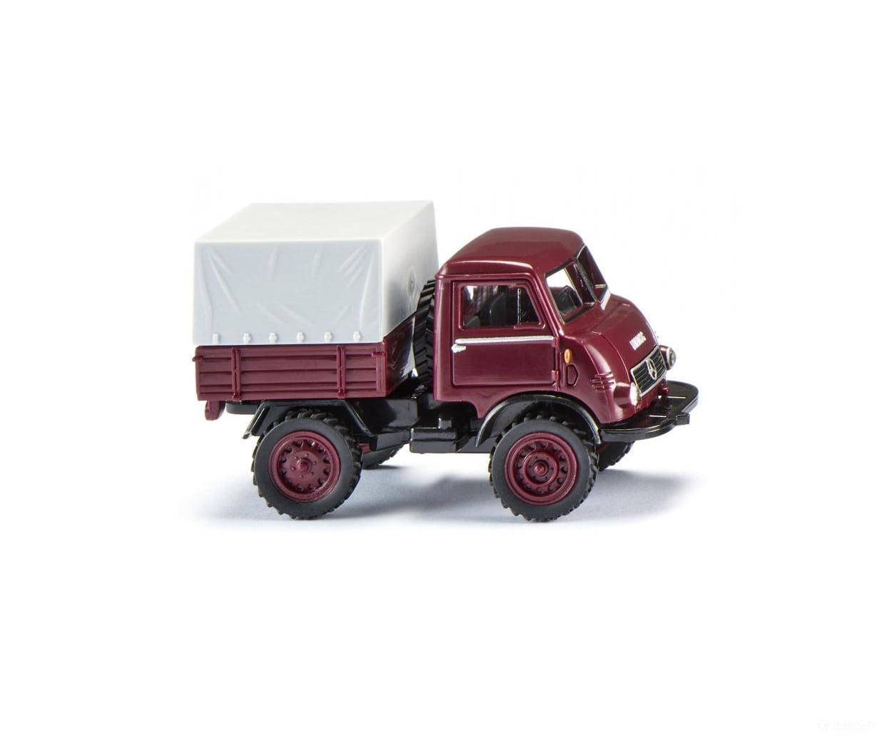 Wiking 036805 HO Unimog U 402 - burgundy Cars & Trucks