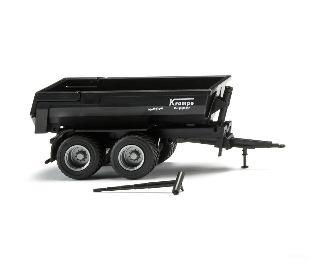 Wiking 038819 HO Krampe Halfpipe tipper trailer black Cars & Trucks