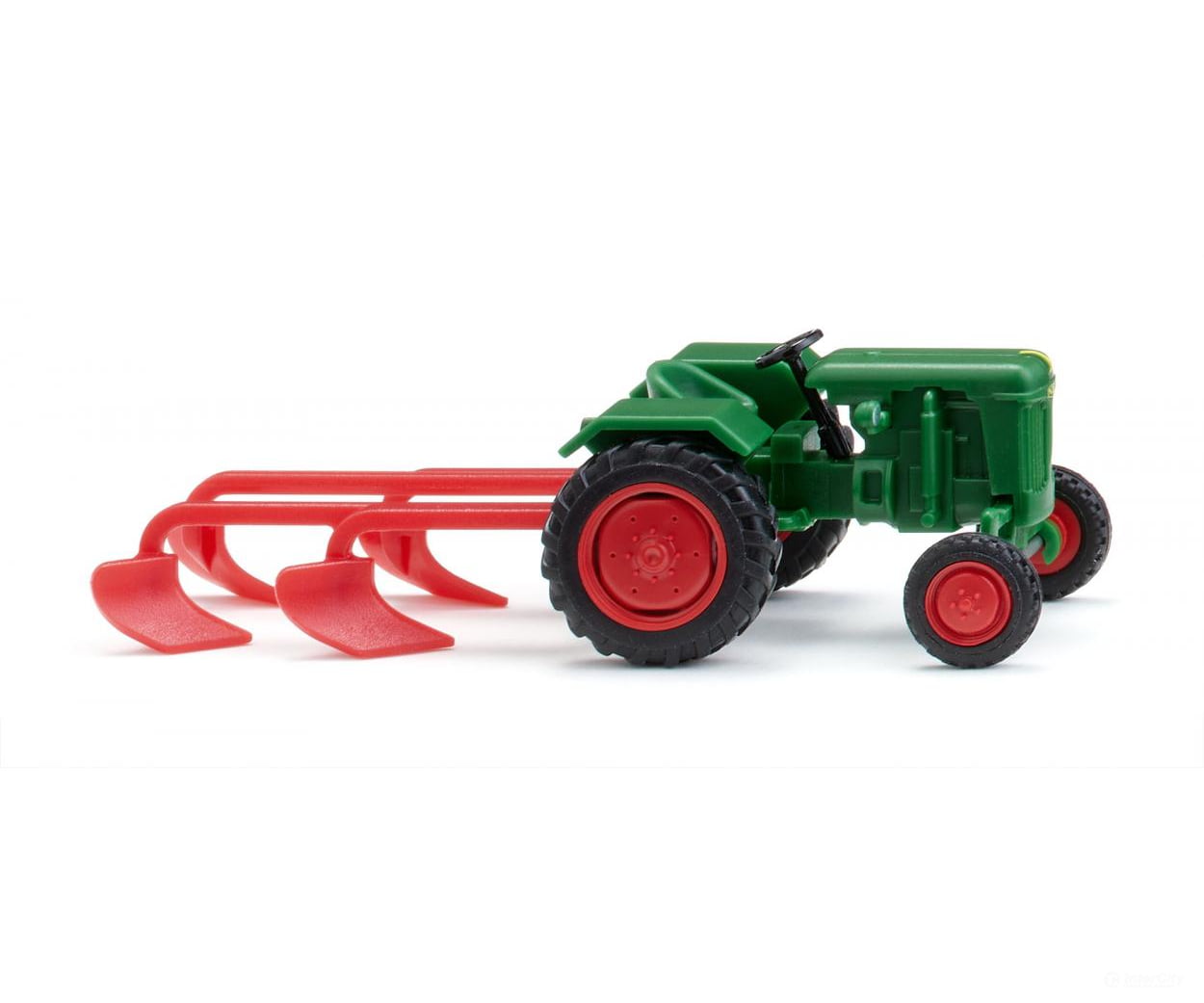 Wiking 039802 HO Normag Faktor I with plough - leaf green Cars & Trucks