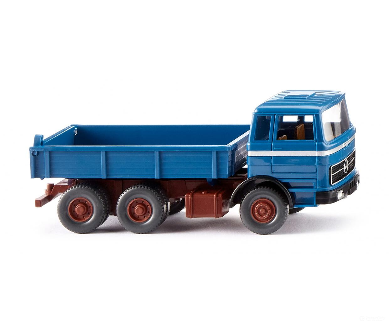 Wiking 042407 HO Flatbed tipper (MB) - azure blue Cars & Trucks