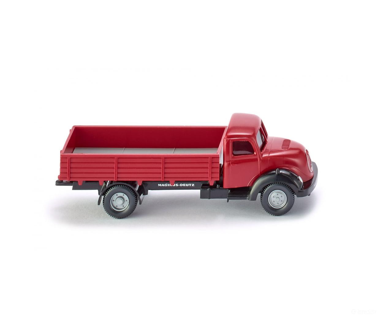 Wiking 042601 HO Flatbed truck (Magirus Sirius) red Cars & Trucks