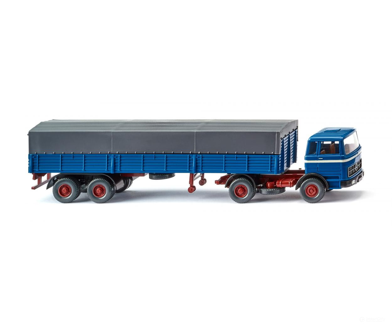 Wiking 051405 HO Flatbed truck (MB) - azure blue Cars & Trucks