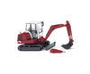 Wiking 065808 HO Mini excavator - purple red Cars & Trucks