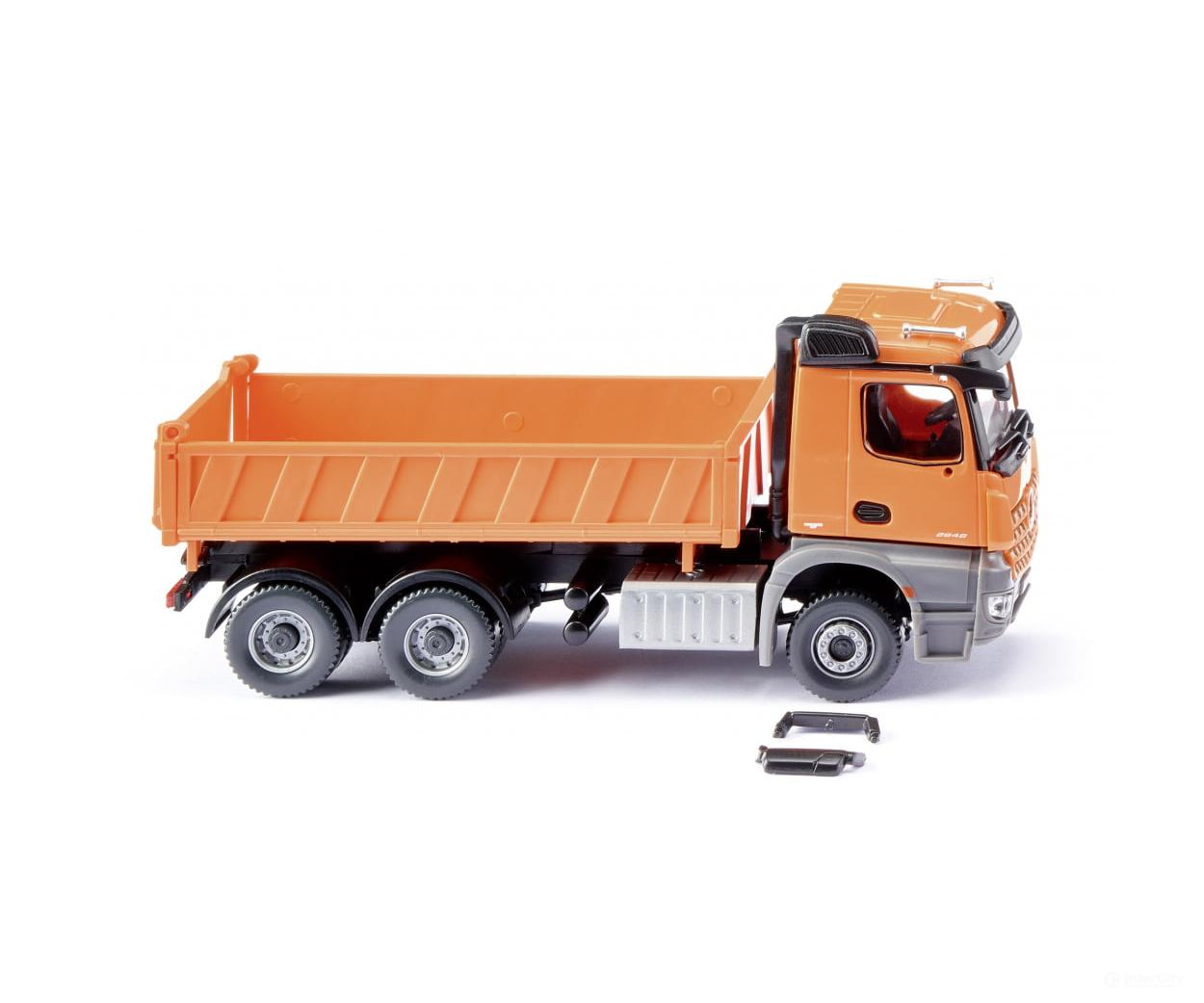 Wiking 067848 HO Three-way tipper (MB Arocs) municipal orange Cars & Trucks