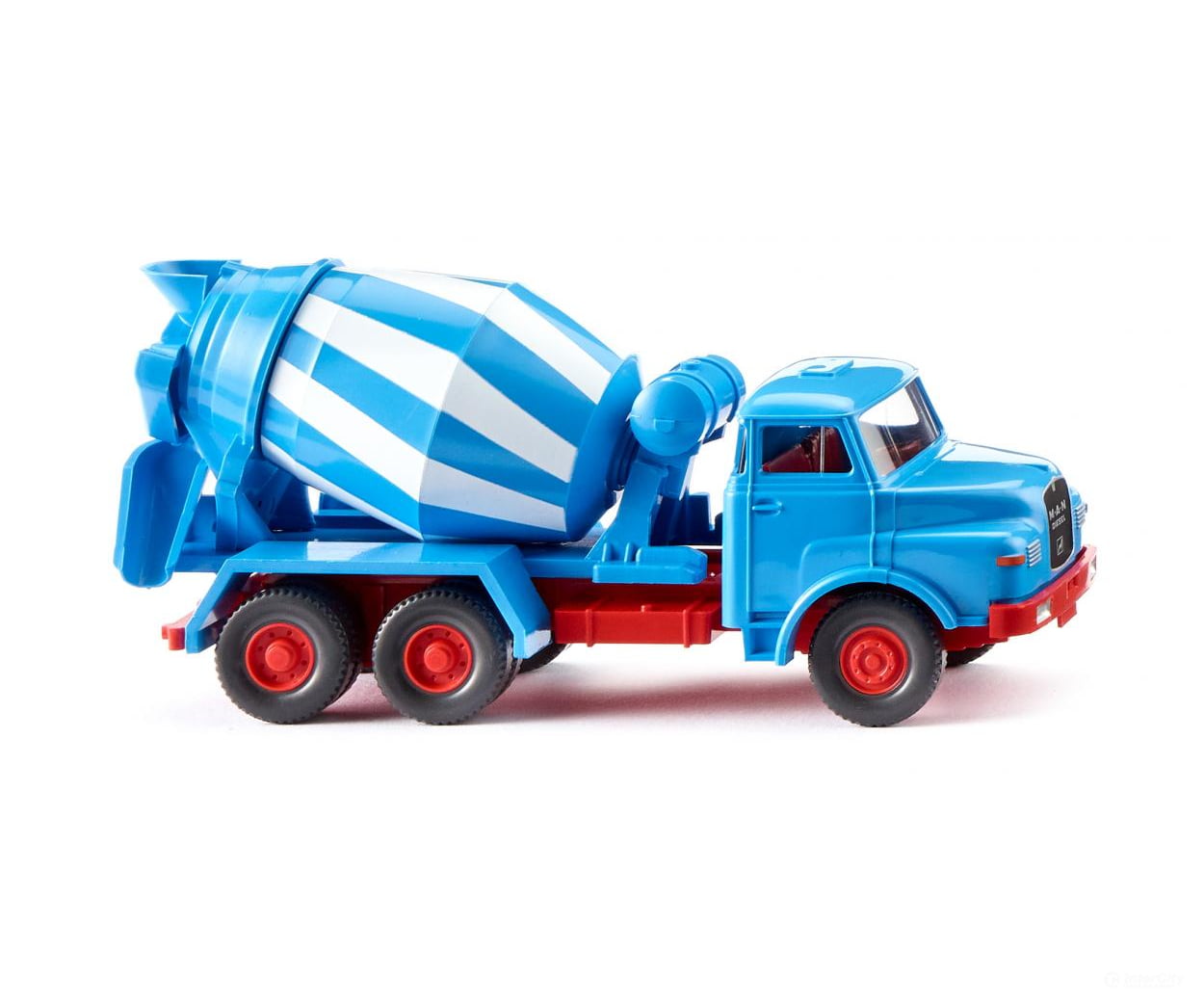 Wiking 068208 HO Concrete mixer (MAN) - blue/white Cars & Trucks