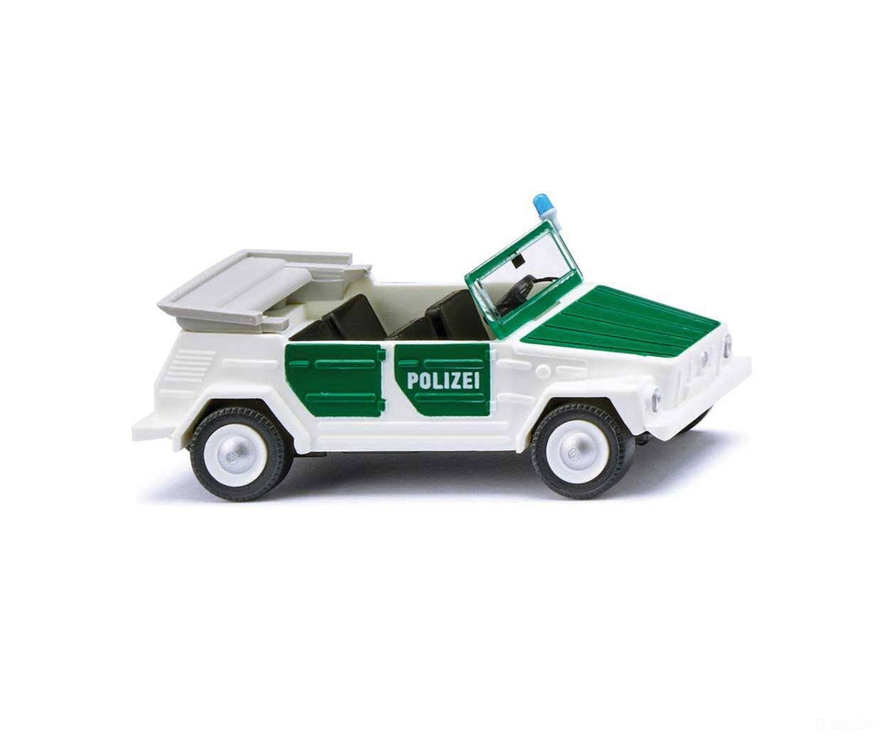 Wiking HO 4047 1969-1980 Volkswagen Thing 181 Convertible - Assembled - Police (white green German Lettering) - Cars &