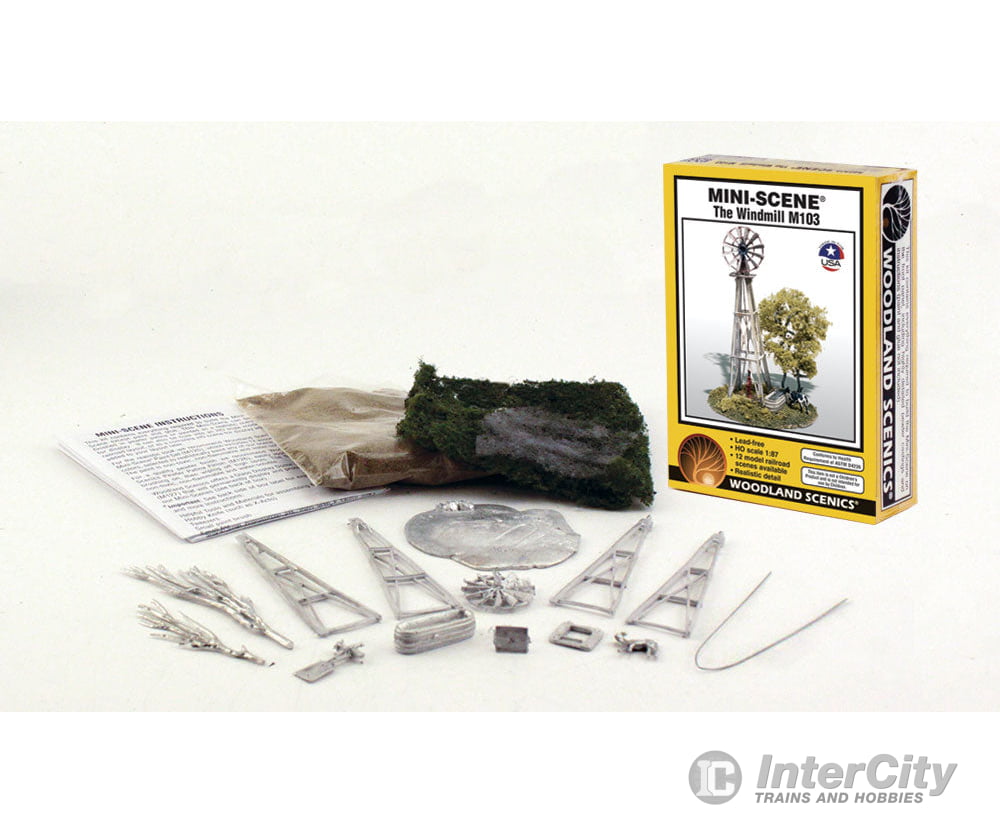 Woodland Scenics 103 Mini - Scene(Tm) Unpainted Metal Kit - - Windmill Structures