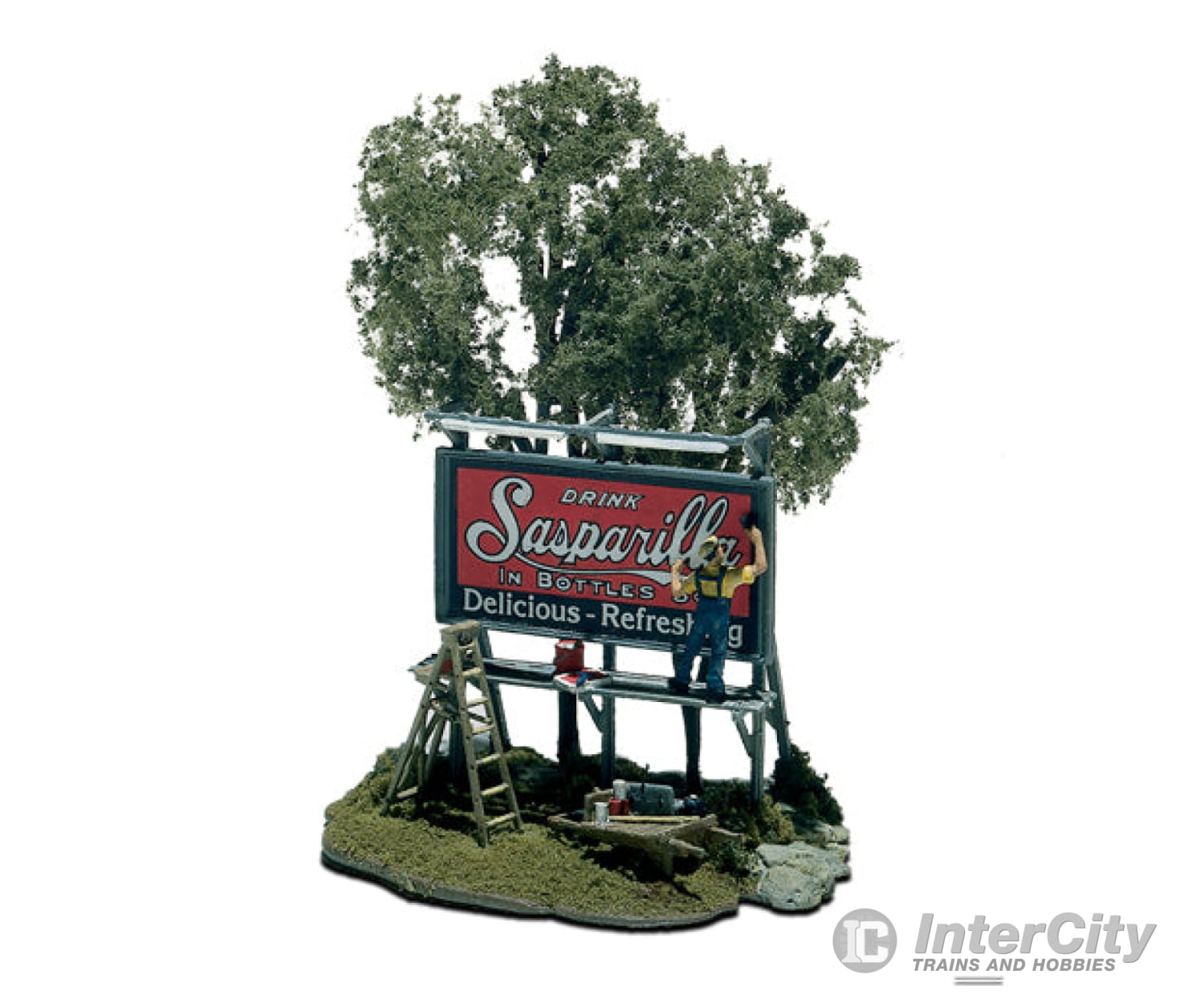 Woodland Scenics 105 Mini - Scene(Tm) Unpainted Metal Kit - - The Sign Painter (Roadside Billboard)