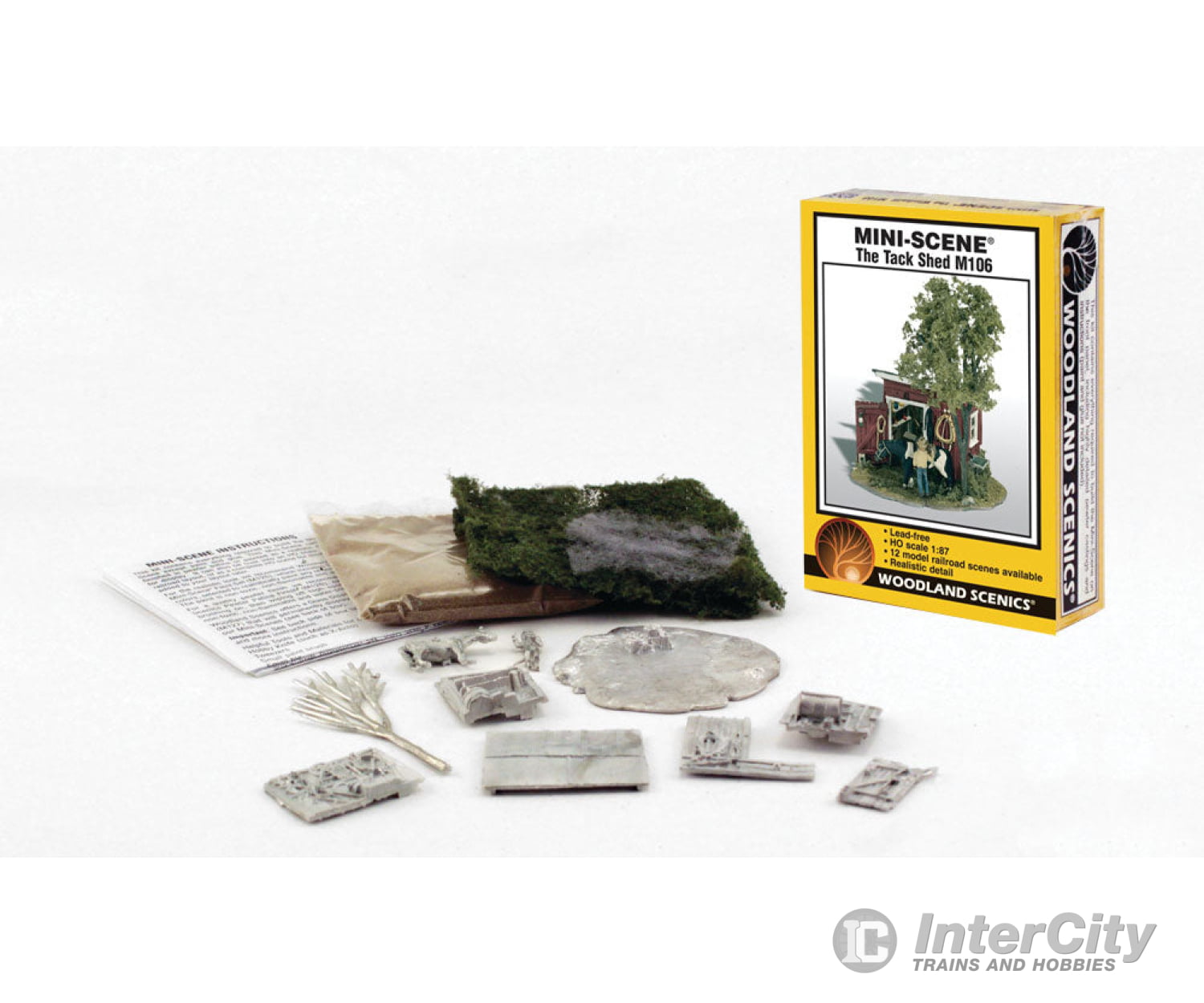 Woodland Scenics 106 Mini - Scene(Tm) Unpainted Metal Kit - - Tack Shed W/Horse Structures