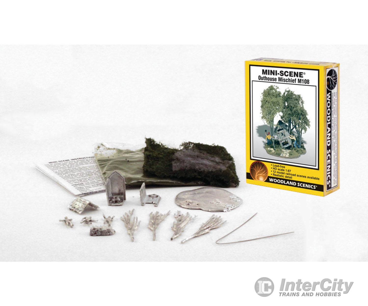 Woodland Scenics 108 Mini - Scene(Tm) Unpainted Metal Kit - - Outhouse Mischief Structures