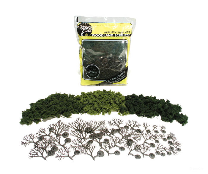 Woodland Scenics 1102 Kit - Green Deciduous (3’ - 5’) (14/Pk) Trees & Vegetation