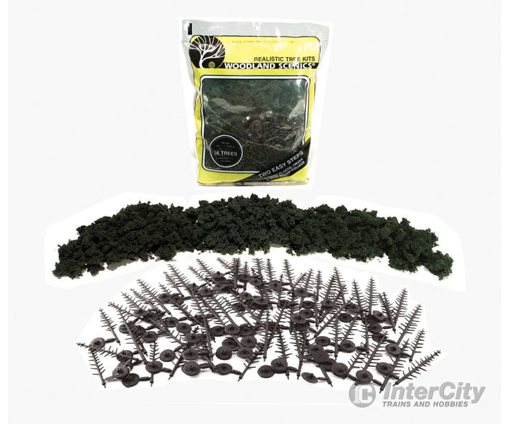 Woodland Scenics 1104 Kit - Green Conifer (2.25’ - 4’) (42/Pk) Trees & Vegetation