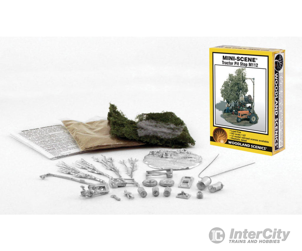 Woodland Scenics 112 Mini - Scene(Tm) Unpainted Metal Kit - - Tractor Pit Stop Other Scenery