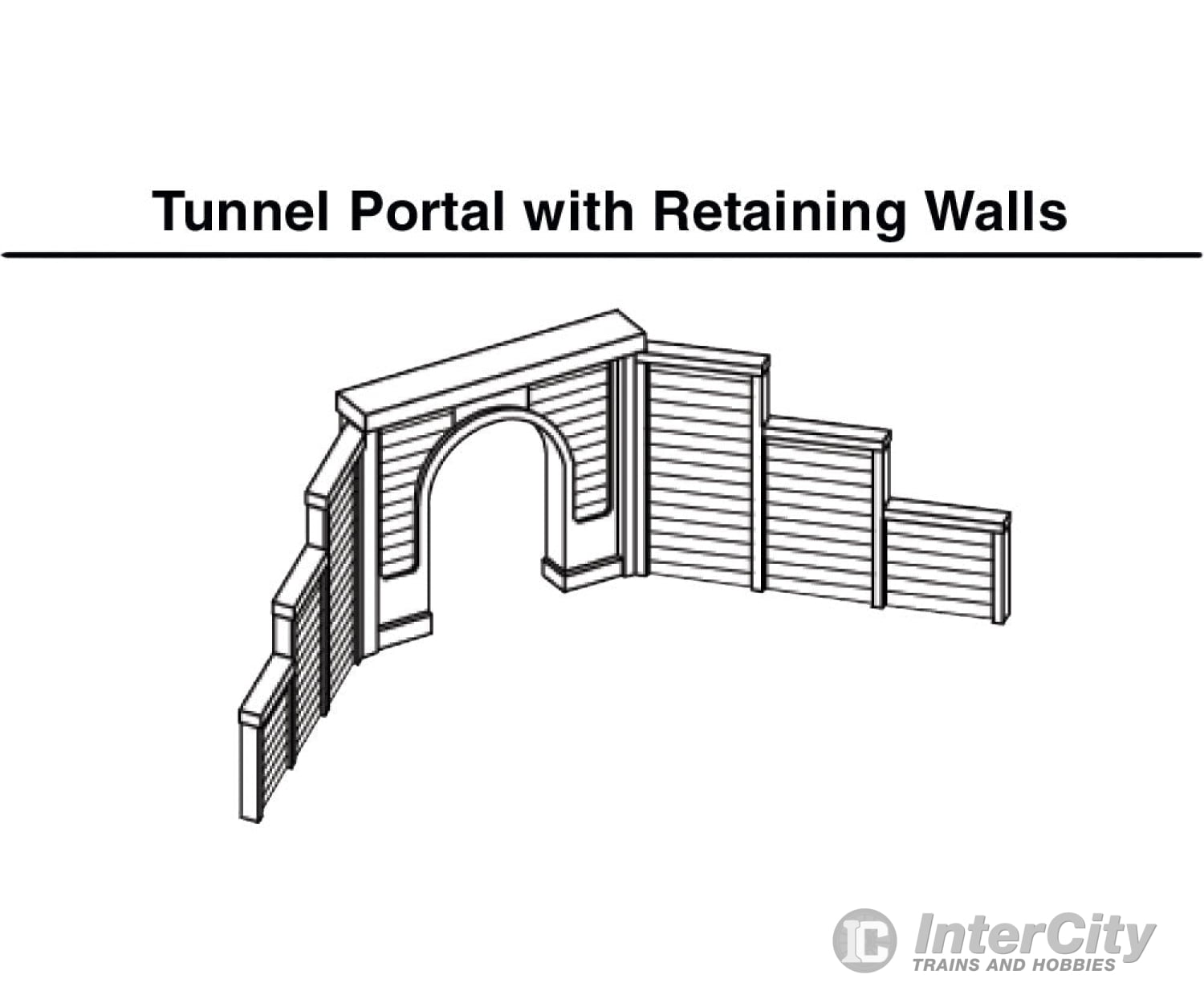 Woodland Scenics 1153 Tunnel Portal - Cut Stone Single (N) (2/Pk) Tunnels & Bridges