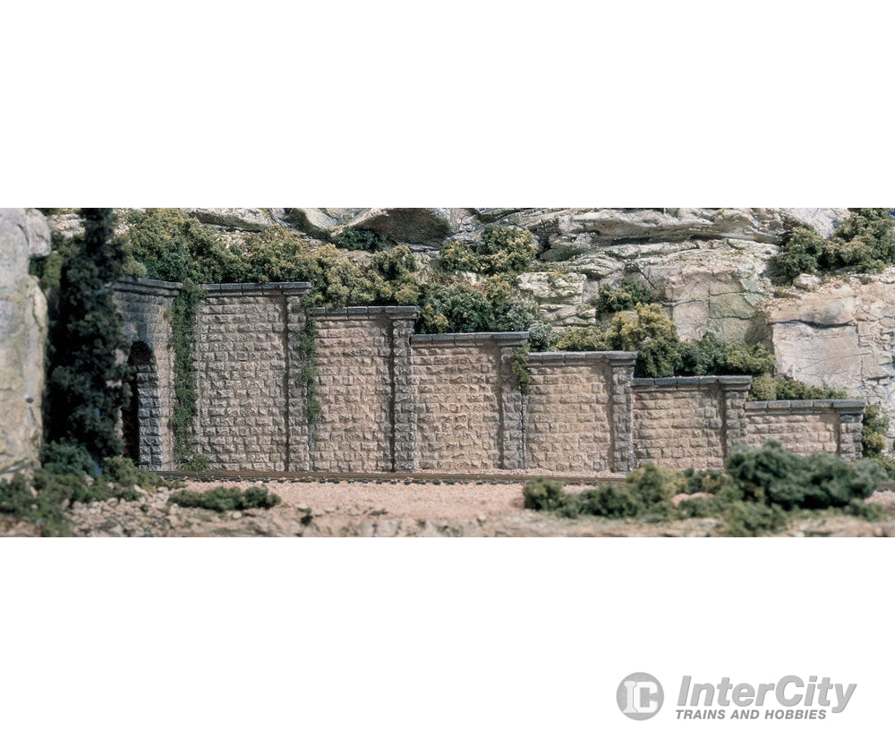 Woodland Scenics 1159 N Retaining Walls Pkg(6; Unpainted Hydrocal(R) Castings) - Cut Stone Other