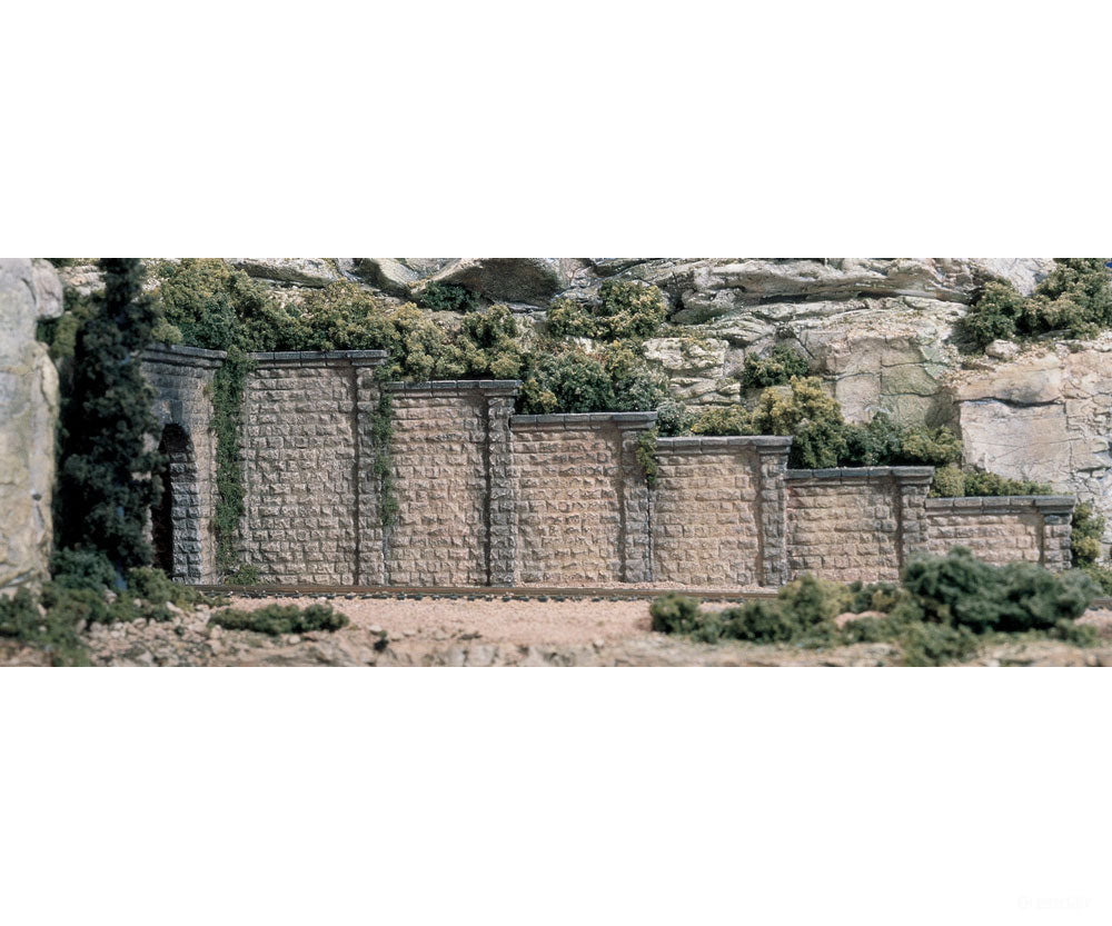 Woodland Scenics 1159 N Retaining Walls Pkg(6; Unpainted Hydrocal(R) Castings) - Cut Stone Other