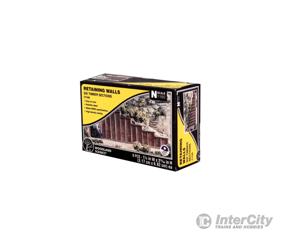 Woodland Scenics 1160 Wall - Timber (N) (6/Pk) Tunnels & Bridges