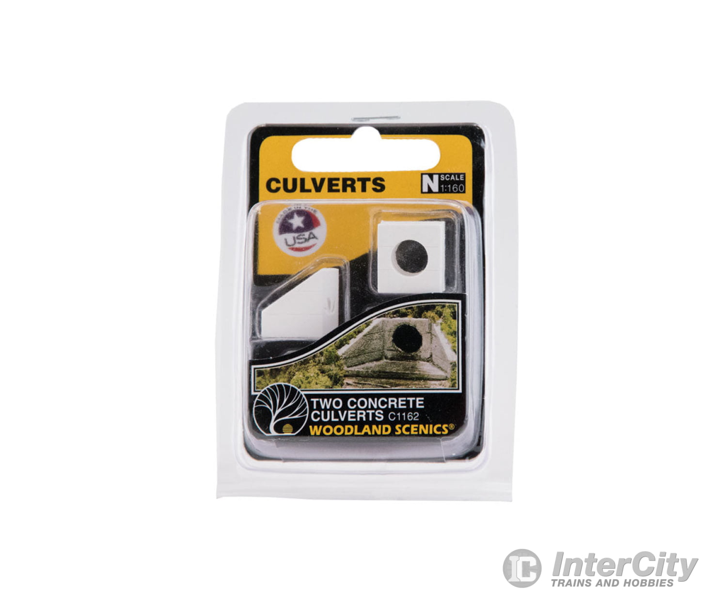 Woodland Scenics 1162 Culvert - Concrete (N) (2/Pk) Tunnels & Bridges