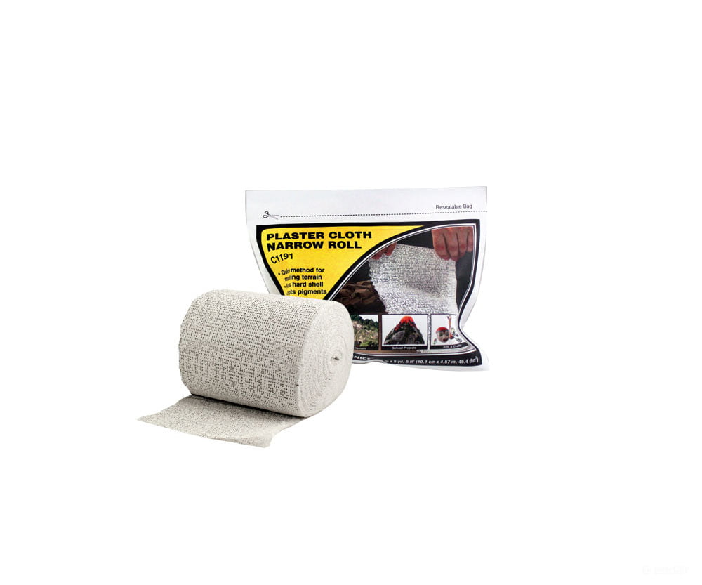 Woodland Scenics 1191 Plaster Cloth - Narrow Roll 4’X15’ Landform Building