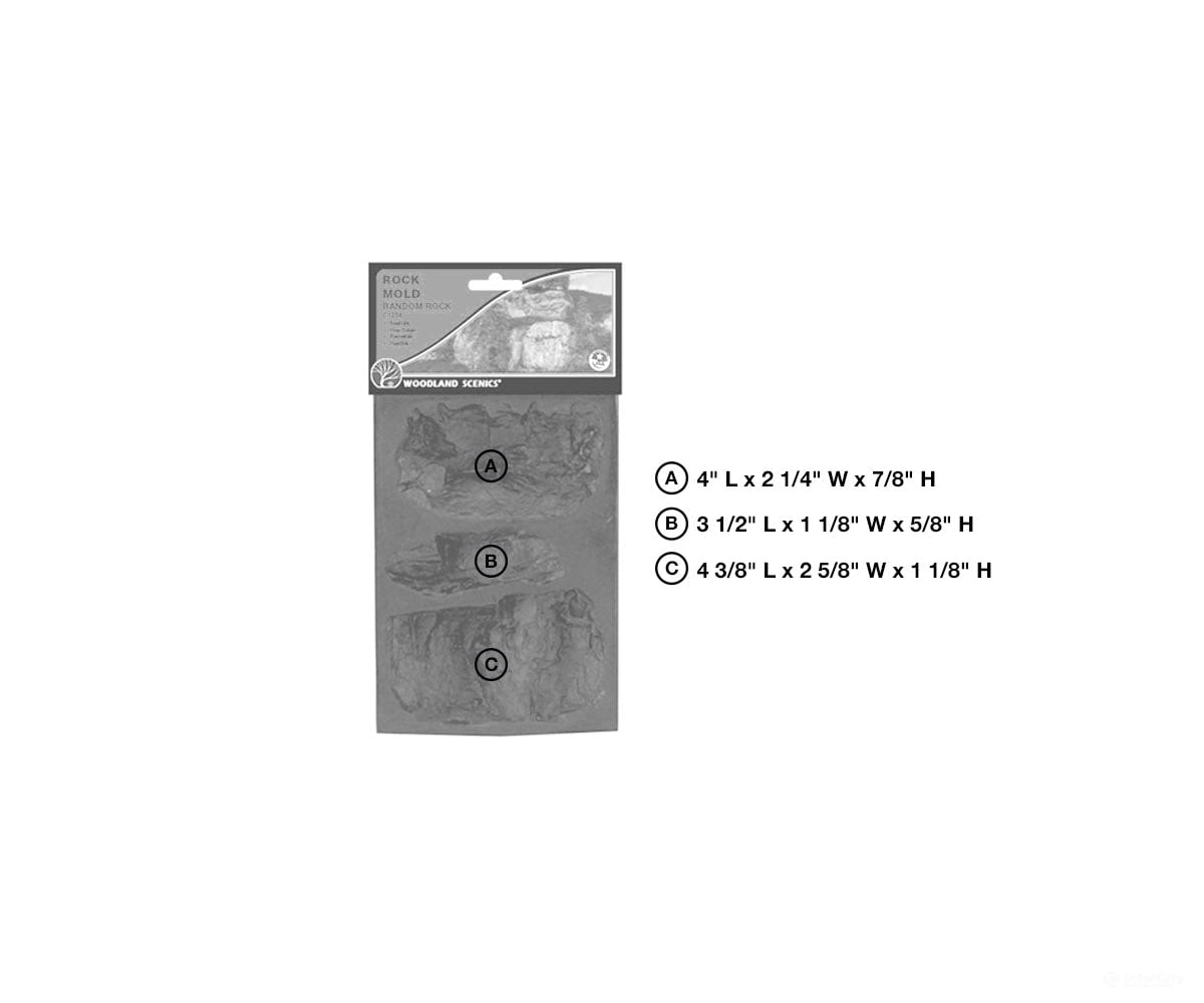 Woodland Scenics 1234 Mold - Random Rock Rocks & Landforms