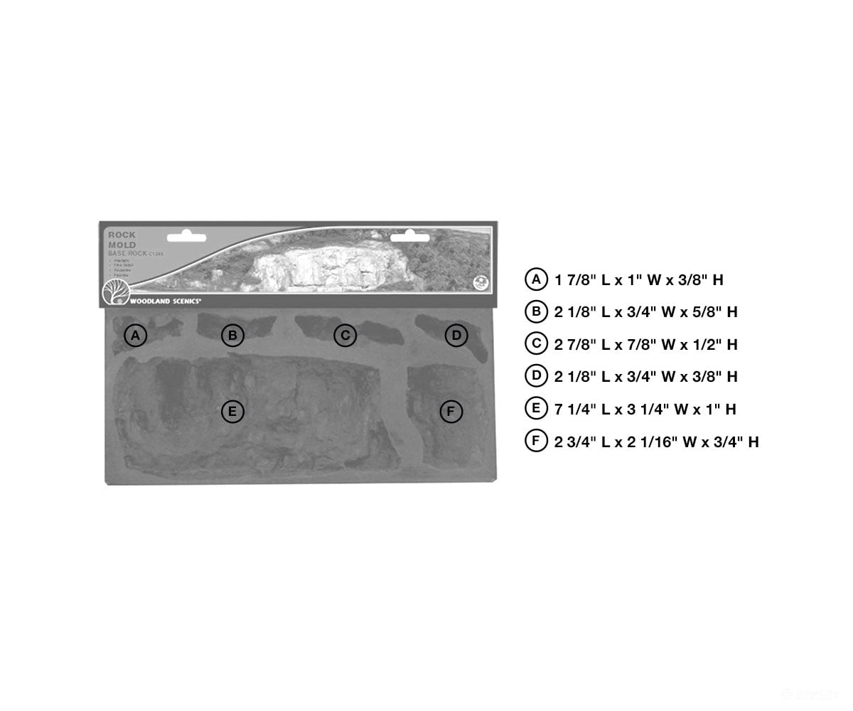 Woodland Scenics 1243 Mold-Base Rock (10.5X5) Rocks & Landforms
