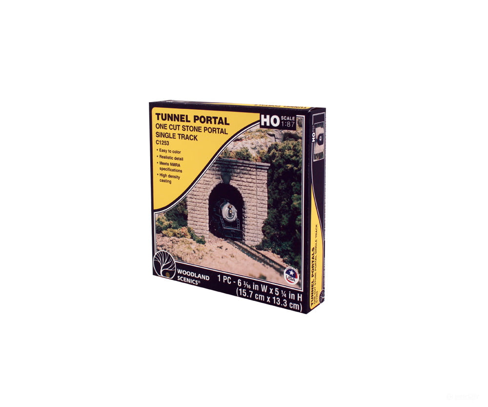 Woodland Scenics 1253 Tunnel Portal - Cut Stone Single (Ho) Tunnels & Bridges