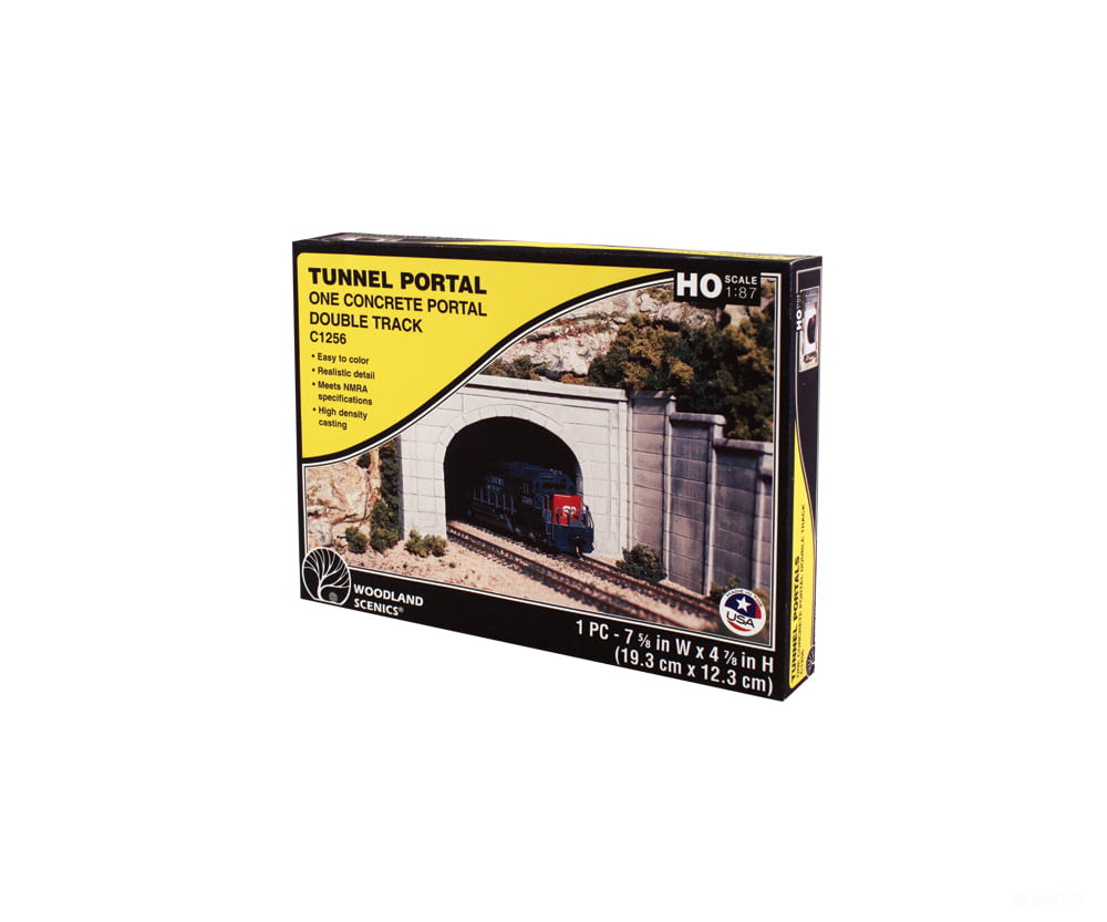 Woodland Scenics 1256 Tunnel Portal Concrete Double (Ho) Tunnels & Bridges