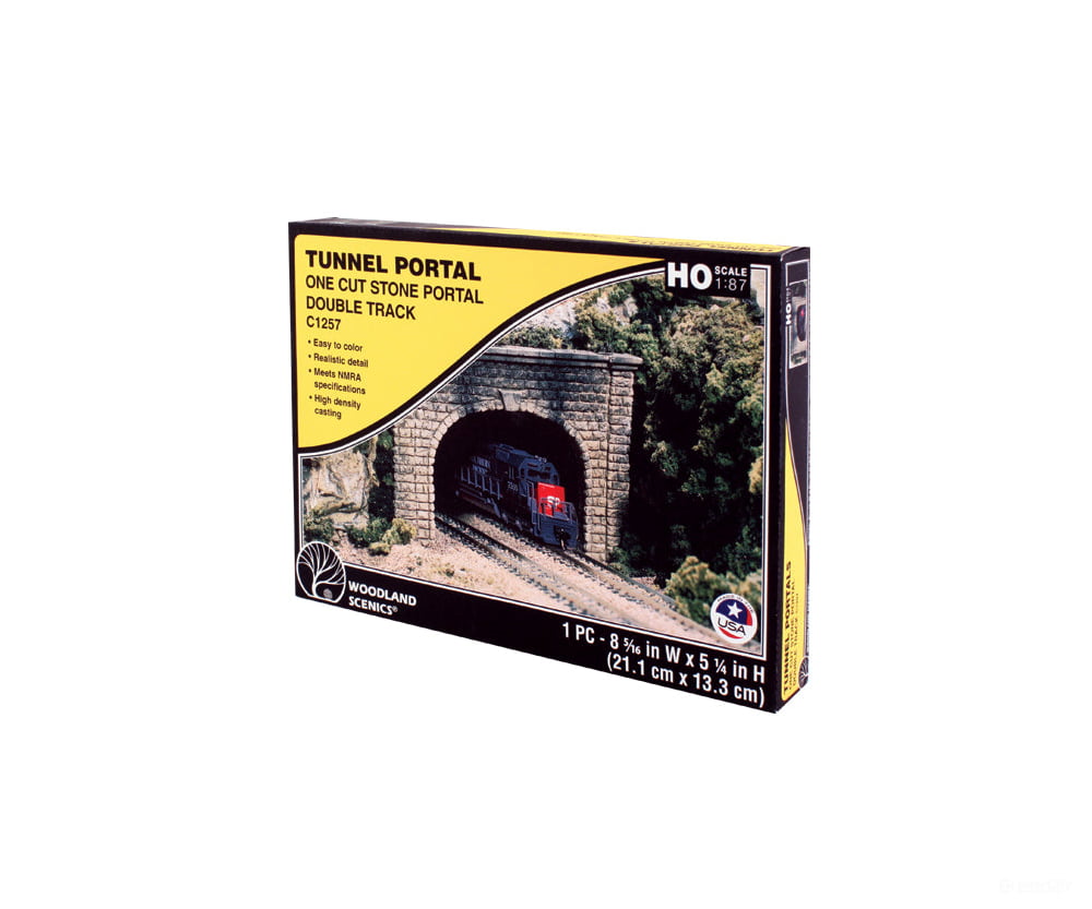 Woodland Scenics 1257 Tunnel Portal Cutstone Double (Ho) Tunnels & Bridges