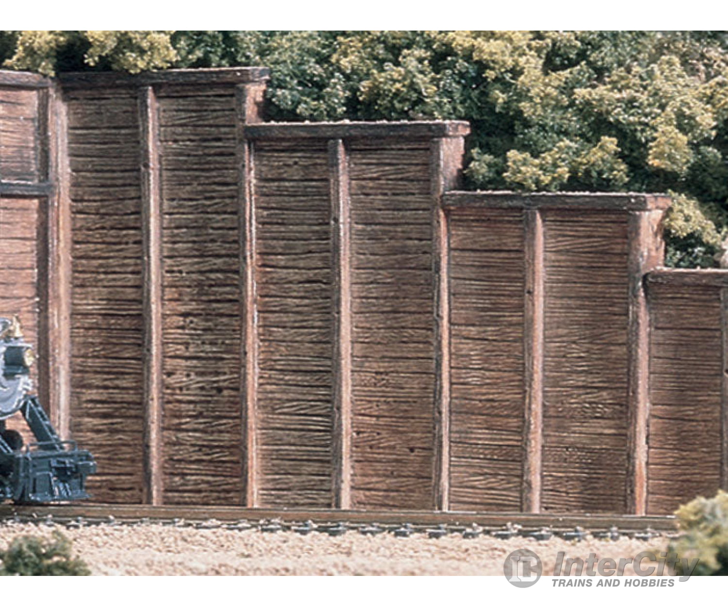 Woodland Scenics 1260 Retaining Walls (Hydrocal Plaster Castings; Pkg(3) Timbers Tunnels & Bridges