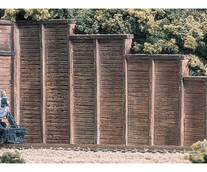 Woodland Scenics 1260 Retaining Walls (Hydrocal Plaster Castings; Pkg(3) Timbers Tunnels & Bridges
