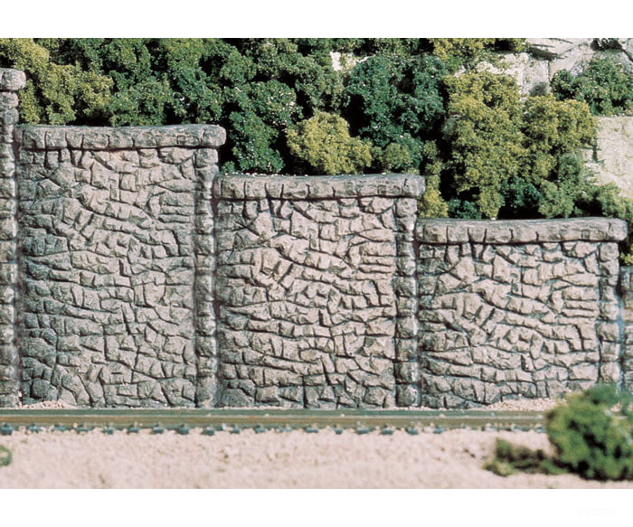Woodland Scenics 1261 Retaining Walls (Hydrocal Plaster Castings) Pkg(3) Random Stone Tunnels &