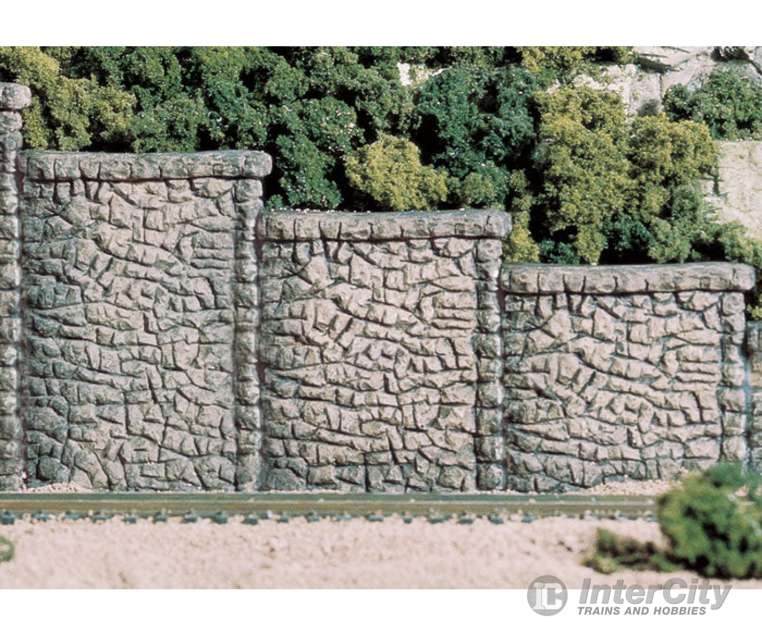 Woodland Scenics 1261 Retaining Walls (Hydrocal Plaster Castings) Pkg(3) Random Stone Tunnels &