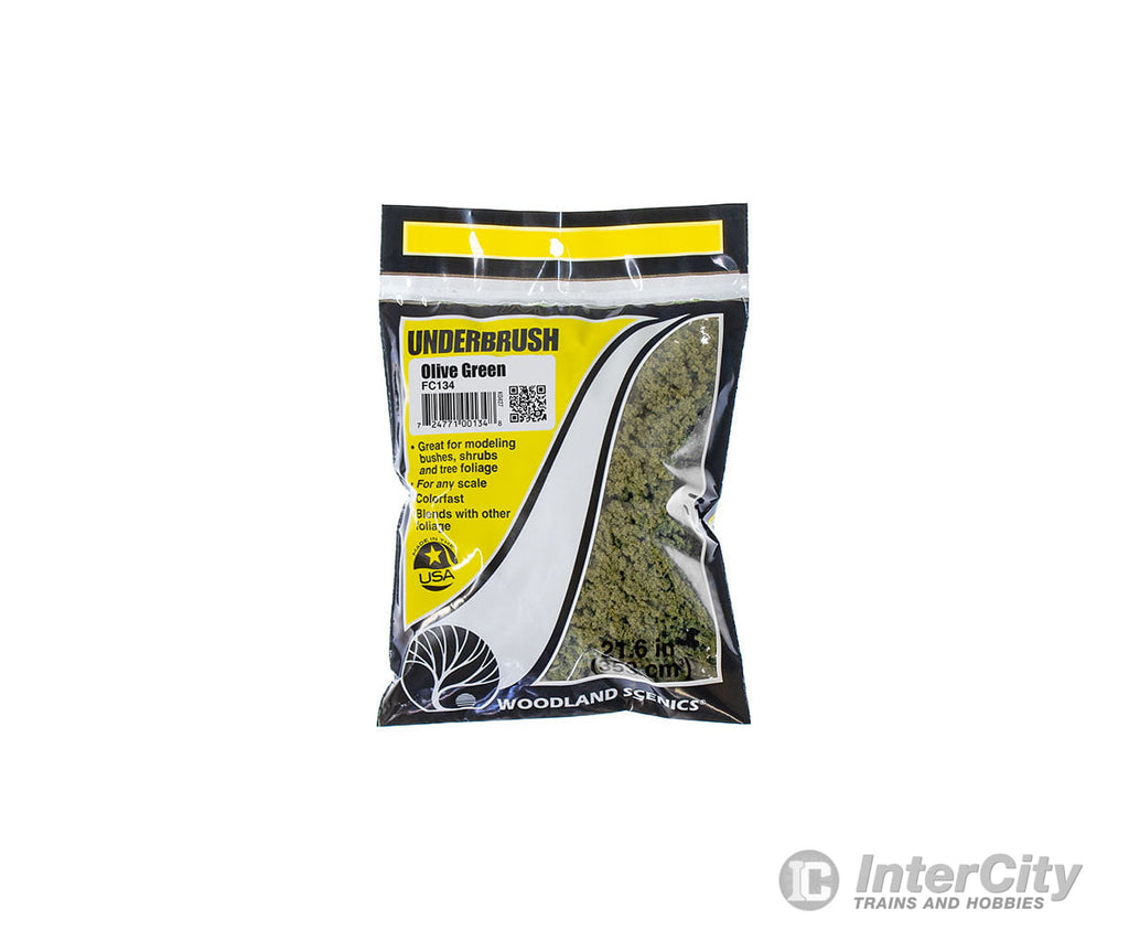 Woodland Scenics 134 Underbrush Clump Foliage - Olive Green (18’) Trees & Vegetation
