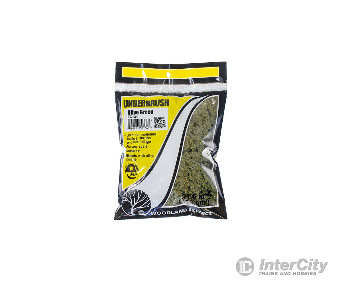 Woodland Scenics 134 Underbrush Clump Foliage - Olive Green (18’) Trees & Vegetation