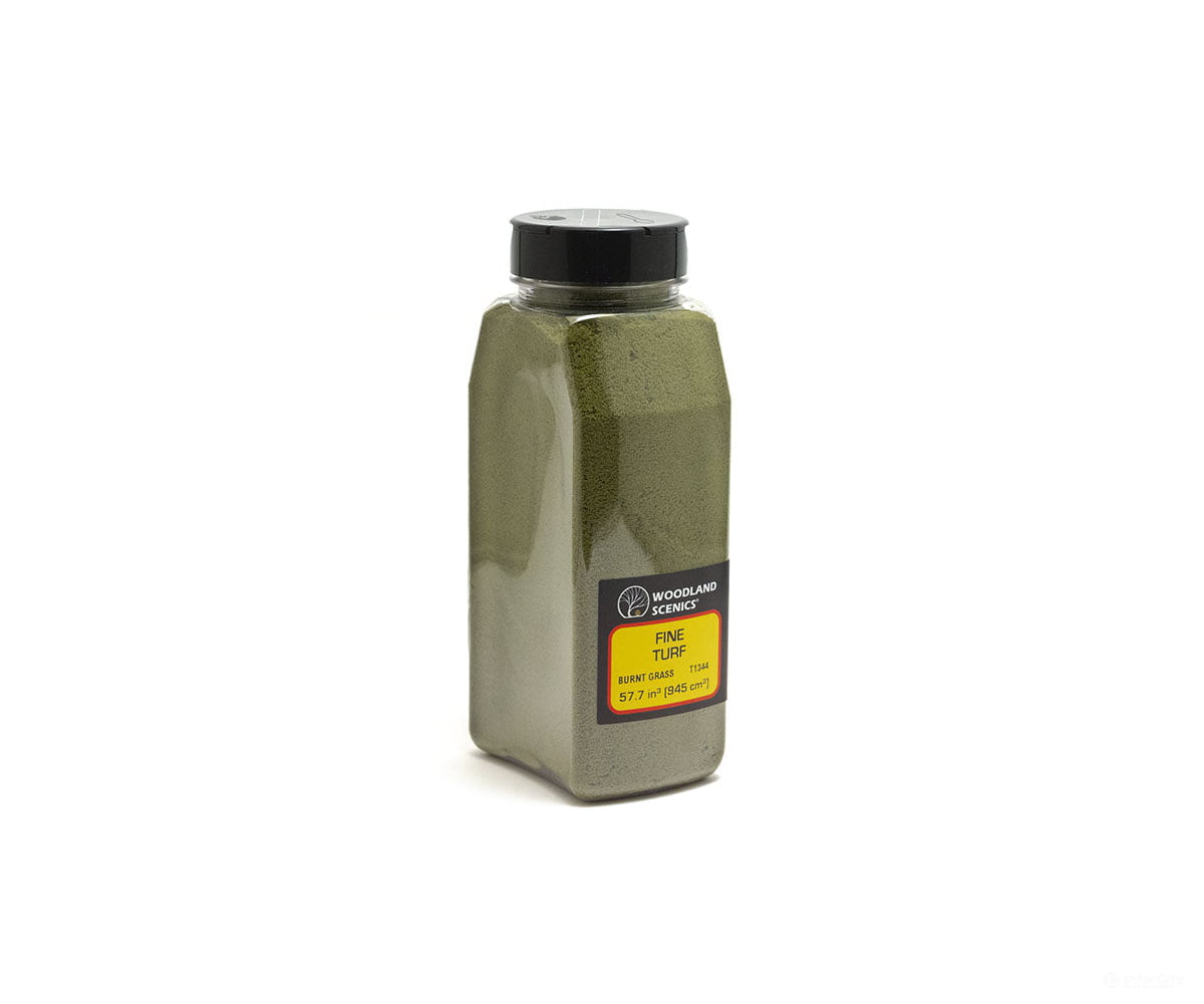 Woodland Scenics 1344 Shaker Turf - Fine Burnt Grass (32 Oz) Flock & Turf