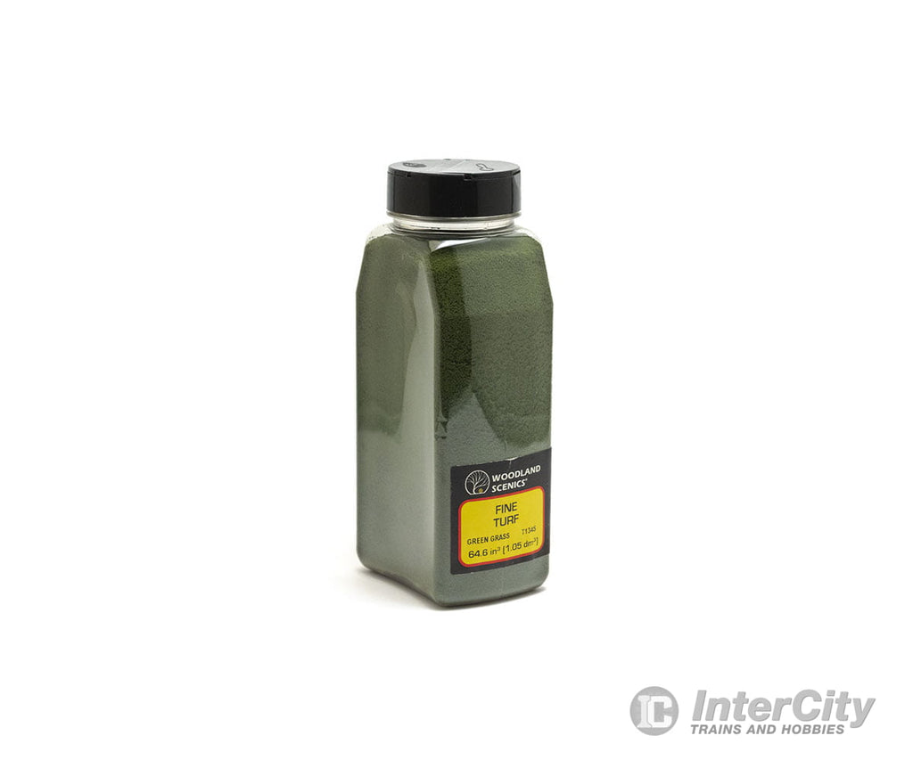 Woodland Scenics 1345 Shaker Turf - Fine Green Grass (32 Oz) Flock & Turf