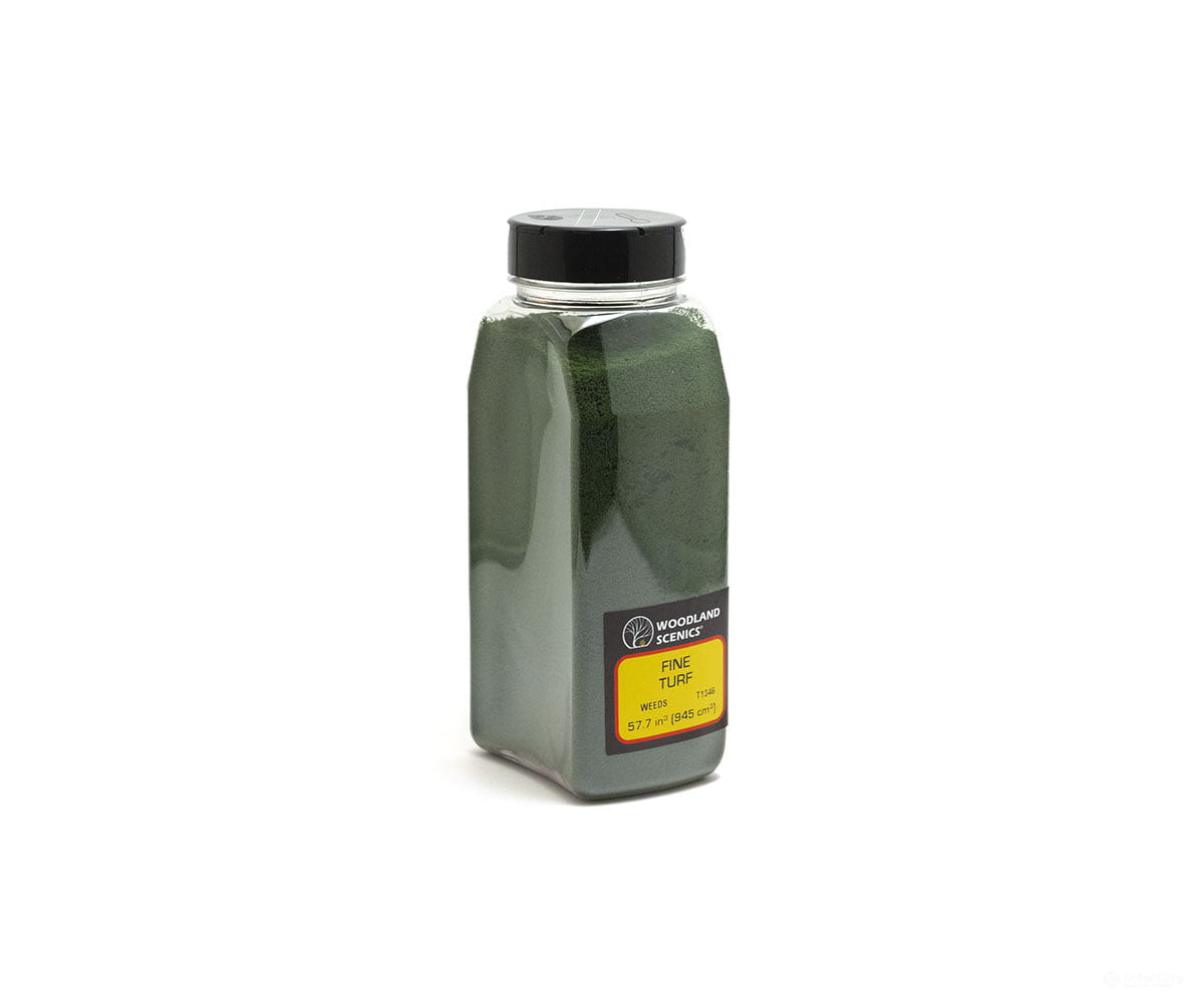 Woodland Scenics 1346 Shaker Turf - Fine Weeds (32 Oz) Flock & Turf