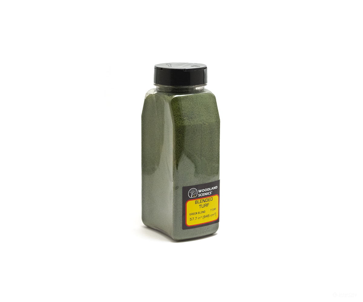 Woodland Scenics 1349 Shaker Turf - Blend Green (32 Oz) Flock & Turf