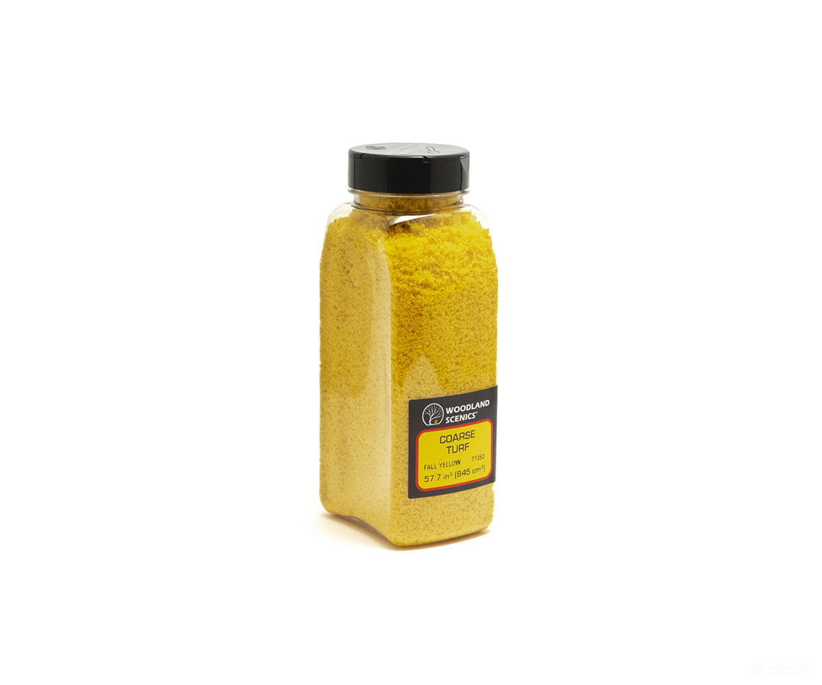 Woodland Scenics 1353 Shaker Turf - Coars Fall Yellow (32 Oz) Flock & Turf