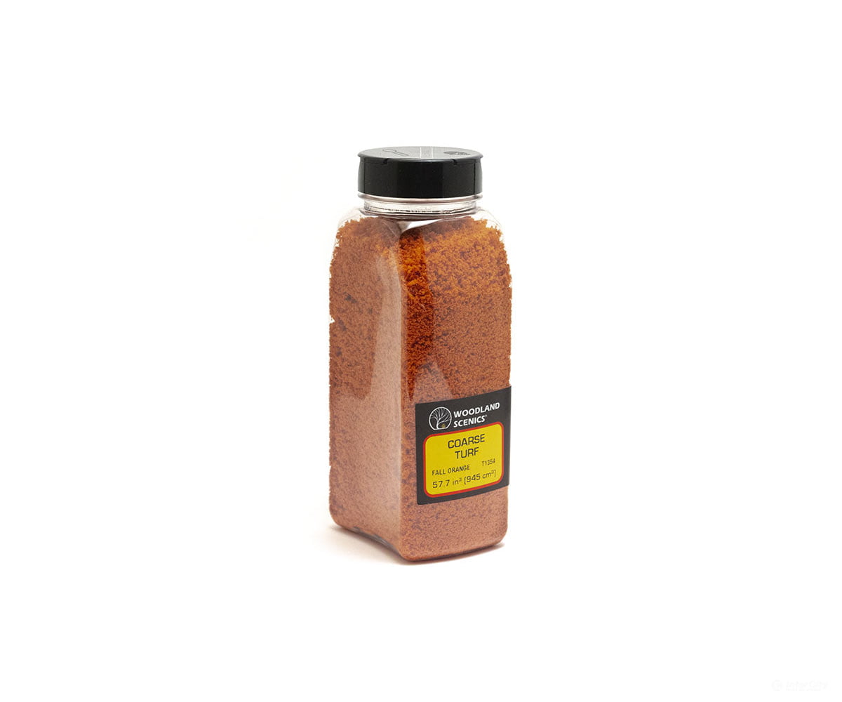 Woodland Scenics 1354 Shaker Turf - Coars Fall Orange (32 Oz) Flock & Turf