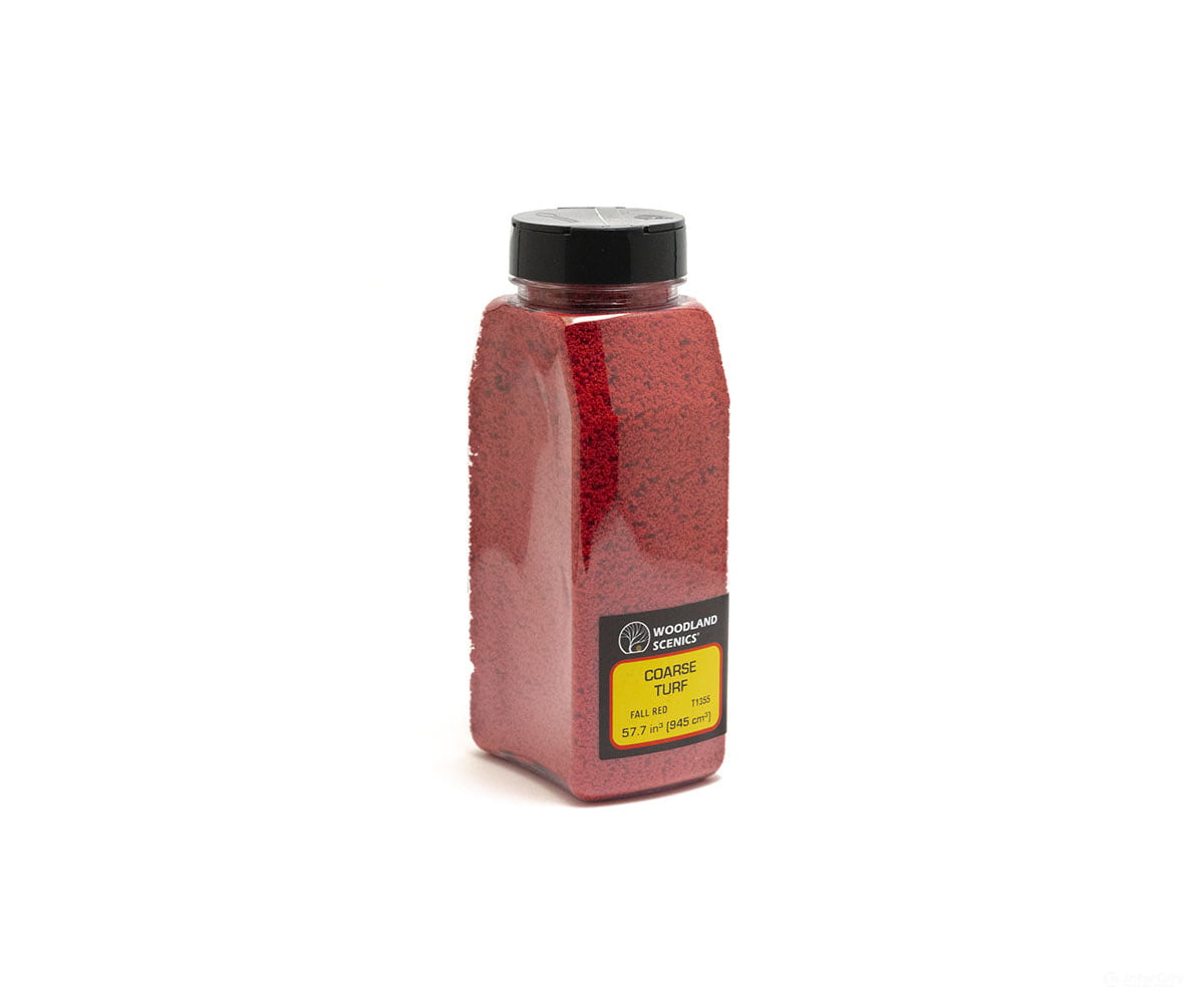 Woodland Scenics 1355 Shaker Turf - Coars Fall Red (32 Oz) Flock & Turf