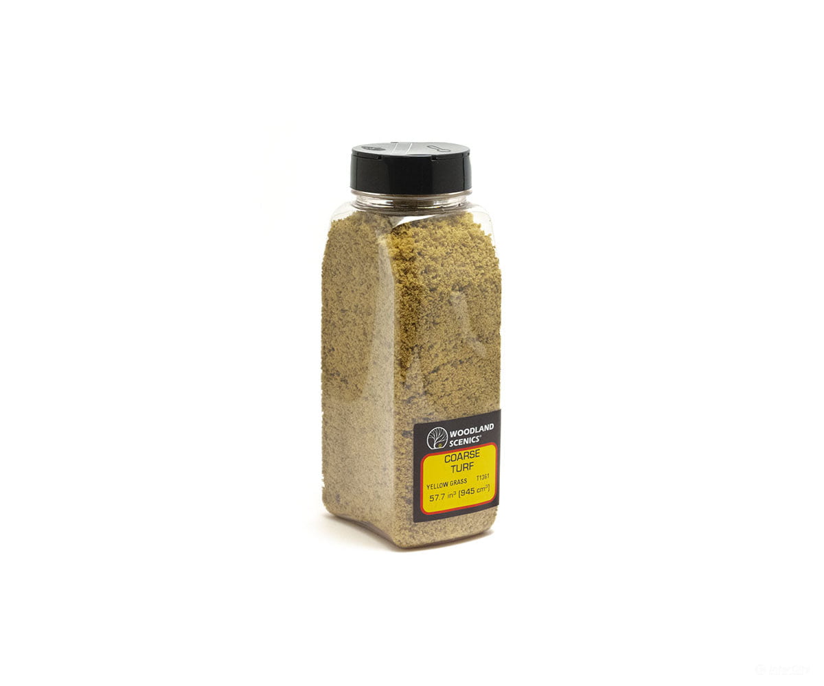Woodland Scenics 1361 Shaker Turf - Coars Yellow Grass (32 Oz) Flock & Turf