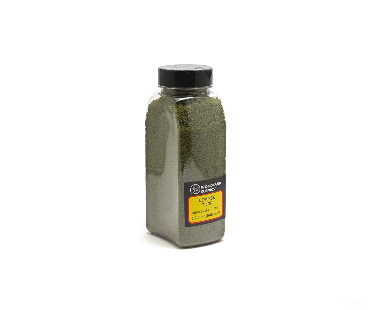 Woodland Scenics 1362 Shaker Turf - Coars Burnt Grass (32 Oz) Flock & Turf