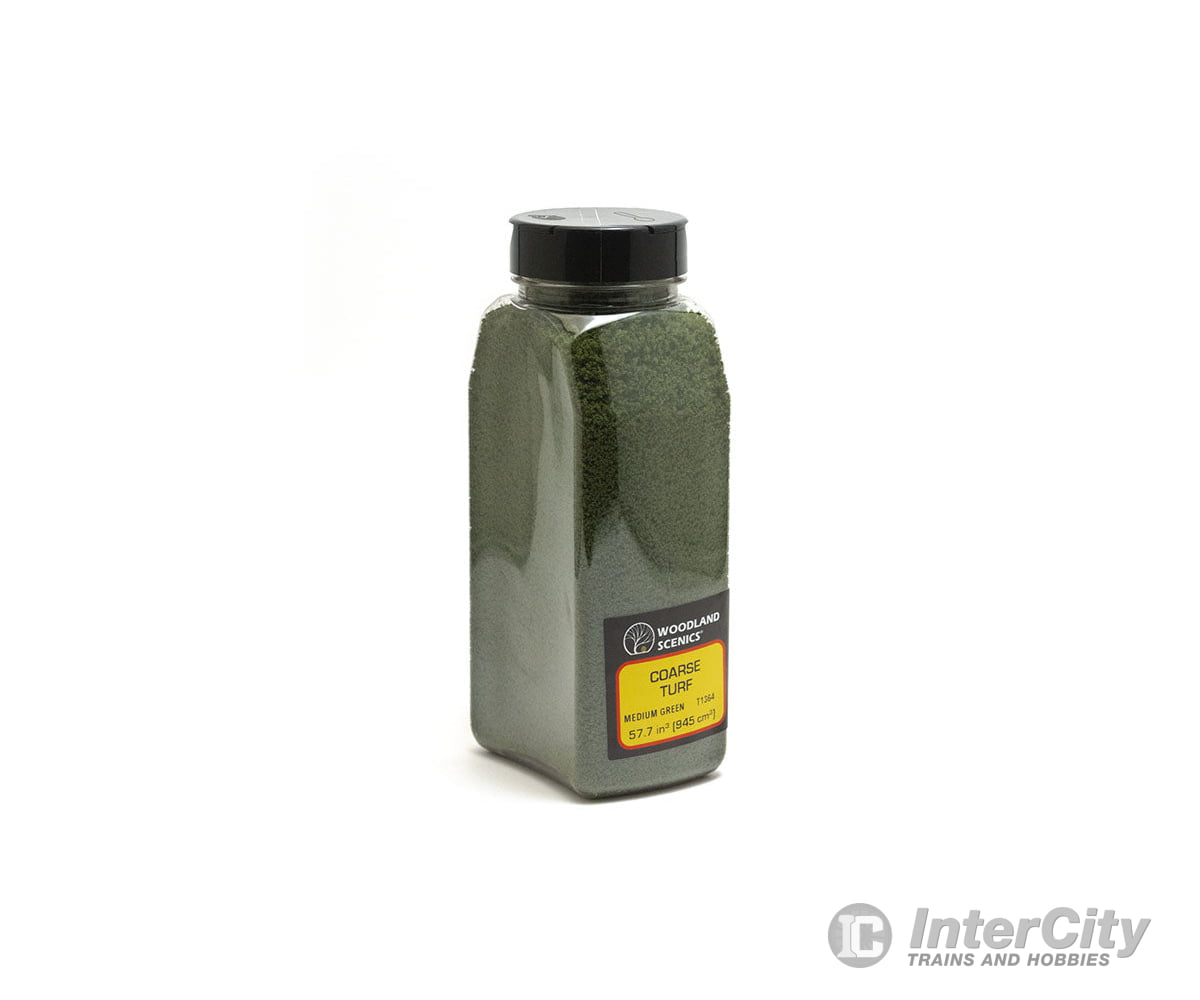 Woodland Scenics 1364 Shaker Turf - Coars Medium Green (32 Oz) Flock & Turf
