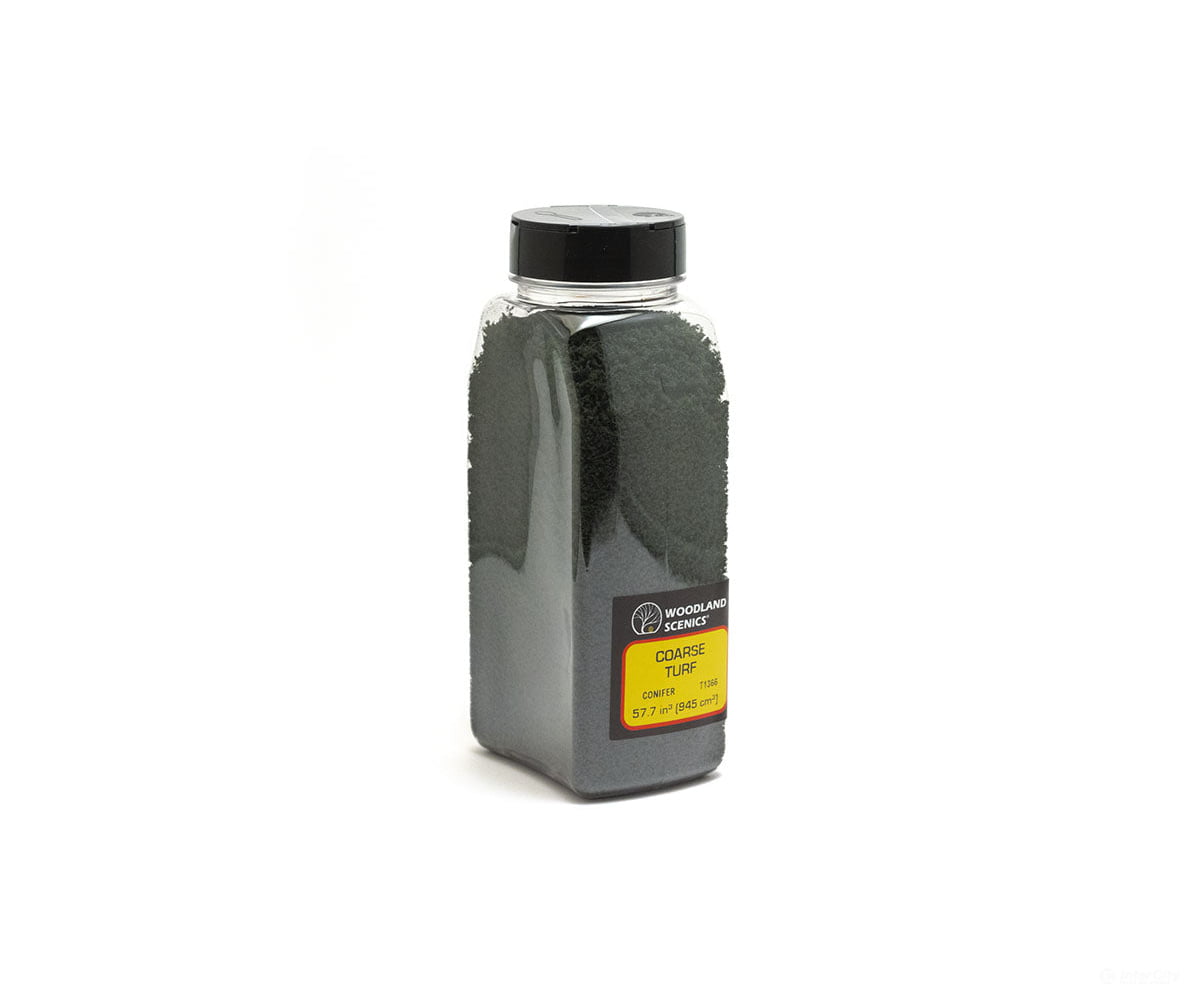 Woodland Scenics 1366 Shaker Turf - Coars Conifer (32 Oz) Flock & Turf