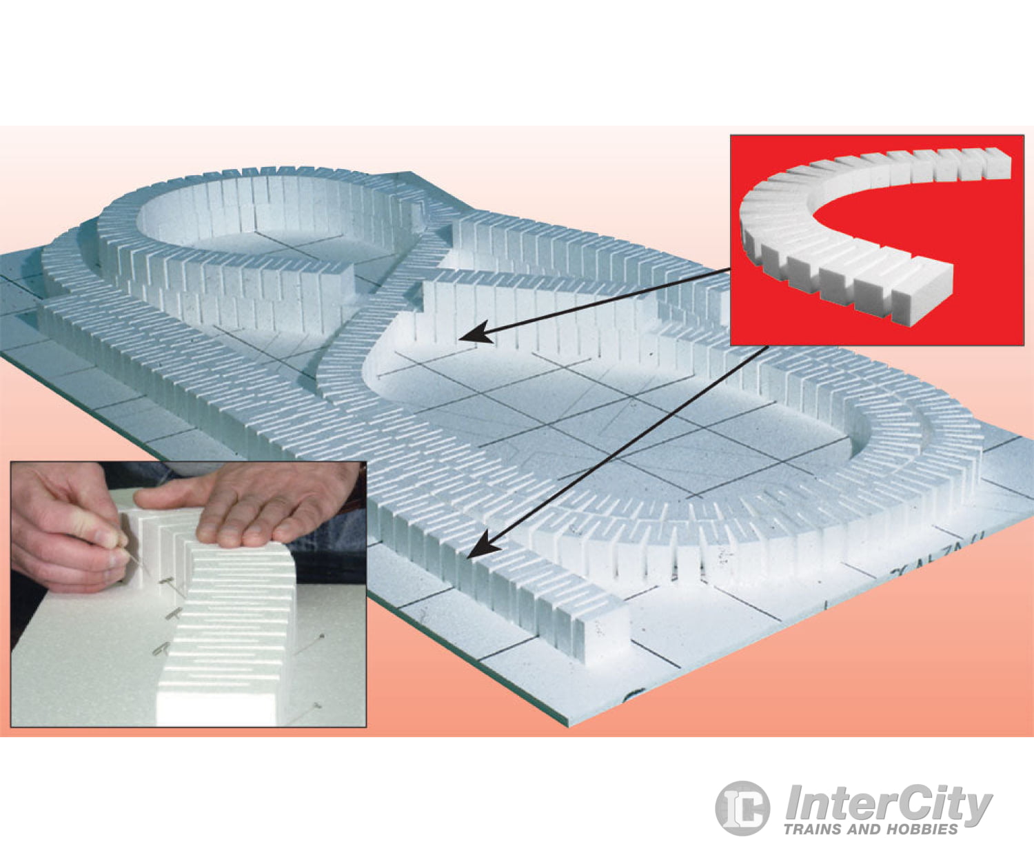 Woodland Scenics 1409 Riser - 4’X2’(2/Pk) Landform Building